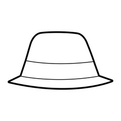 hat accessory fashion object vintage design image vector illustration outline