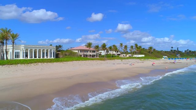 luxury mansions Boynton Beach Florida 4k 60p aerial flyby