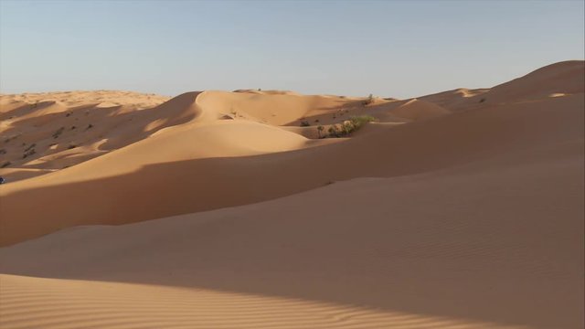 Time lapse tramonto ombre sulle dune del deserto Sahara