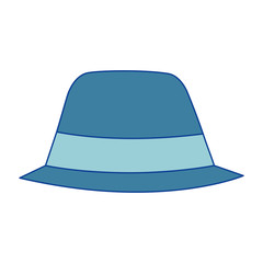 hat accessory fashion object vintage design image blue vector illustration