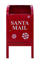 Santa Red Mail Box isolated on white background