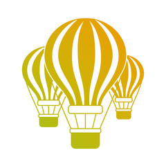 Obraz premium three airballoons travel recreation tourism vector illustration