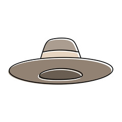 hat accessory fashion object vintage design image vector illustration