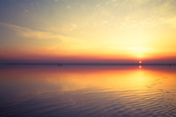 Naklejka na ściany i meble sunset and photo shoot in salt lake