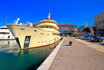 City of Rijeka yachting waterfront panoramic view
