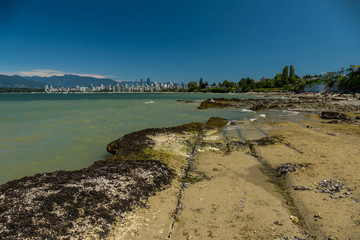 green coast with leading line