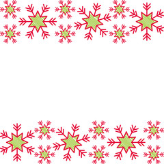 christmas border snowflake winter design background vector illustration