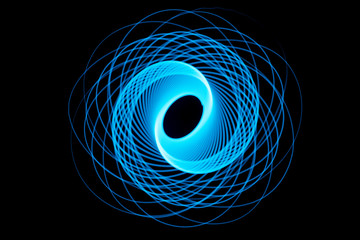 light trails on black background composition photography