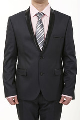 men's jacket on a white background. material structure.