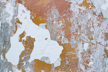 Red and white crack rough stucco background