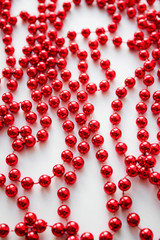 Red Christmas beads