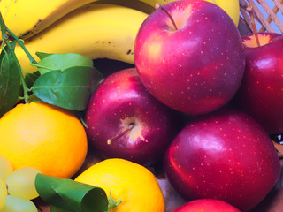 Manzanas, plátanos y naranjas