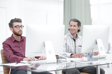 Obraz premium employees working at their Desk