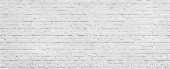 White brick Wall panorama.