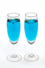 青いハーブティー　Butterfly Pea blue flower herbal tea