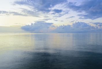 Beautiful panoramic tropical beach sky sunset pastel colour background