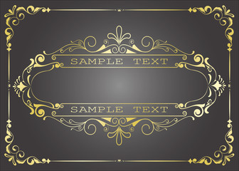 golden vintage frame