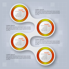 Abstract 3D Paper Infographics