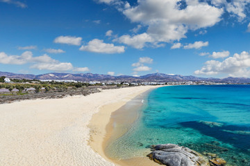 Agios Prokopios beach in Naxos island, Greece - obrazy, fototapety, plakaty