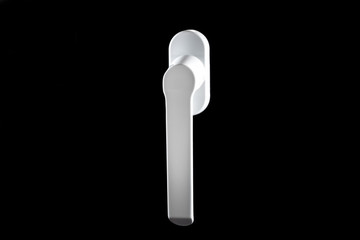 white window handle isolated on black background