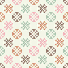 Polka dot seamless pattern. Scribble texture. Textile rapport.