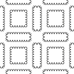 Black and White Seamless Ethnic Pattern