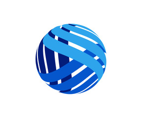 globe abstract logo icon vector