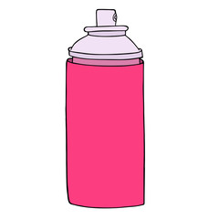 Spray bottle isolated on white background. Hand drawn vector sketch 