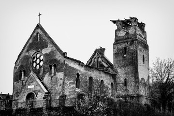 Naklejka premium Abandoned church in Banostor from Serbia