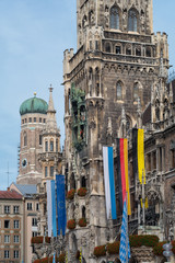 Fassade und Turm des Rathauses München