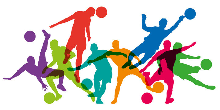 football - foot - footballeur - silhouette - but - ballon - coupe du monde - sportif - affiche - gardien de but