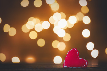 Heart shape gift and Fairy Lights