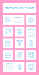 Knowledge and Wisdom Icon Set