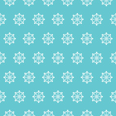 White abstract snow on blue pattern seamless vector background