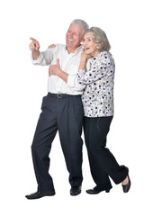 happy senior couple posing