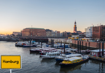 Fototapeta premium Stadtblick Hamburg