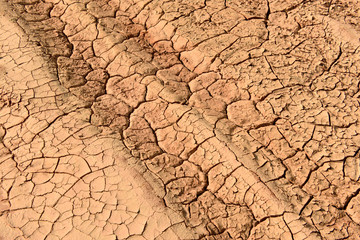 Crack soil on dry season, Global warming effect