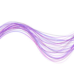 Dynamic abstract wave stripe background - illustration from purple colored curved lines