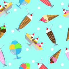 Ice Cream Seamless Pattern