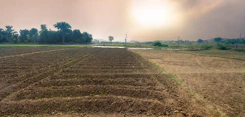 Plowed in winter field (arable land) © max5128