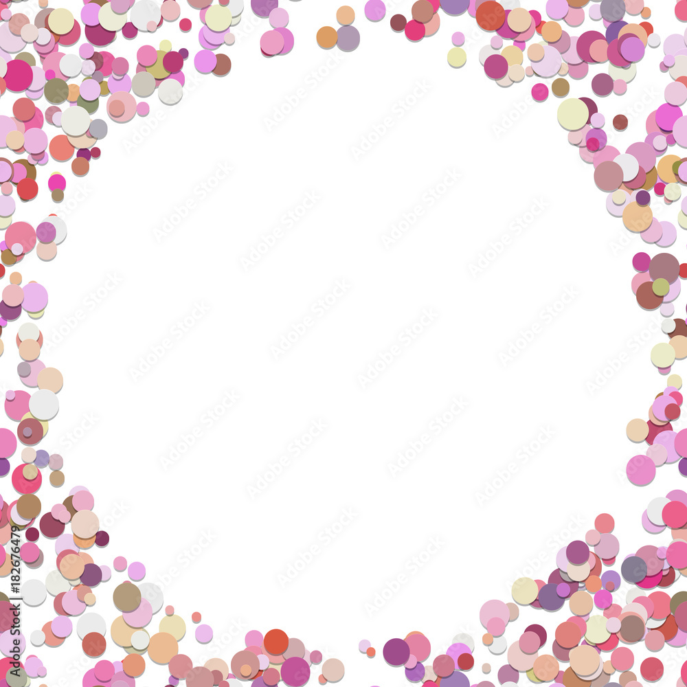 Aufkleber geometrical random dot background - vector graphic design from colored circles with blank space in t