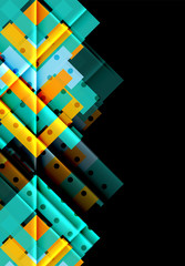 Color arrows on black background