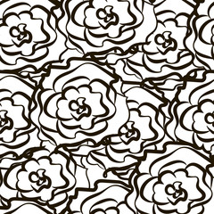 seamless pattern with flowers on a colored background, vector illustration