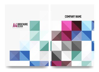 Fototapeta premium Square business a4 brochure cover design, flyer, annual report