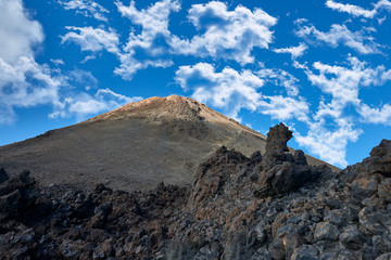 Landscape with mount Teide, volcano Teide and lava scenery in Teide National Park - Tenerife, Canary Islands