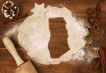 Cookie dough cut as the shape of Ghana (series)