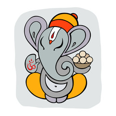 Ganapati Meditation in lotus pose