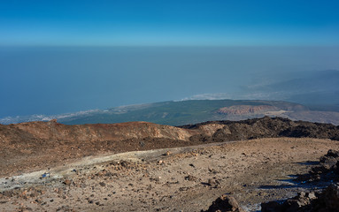 Landscape with mount Teide, volcano Teide and lava scenery in Teide National Park - Tenerife, Canary Islands