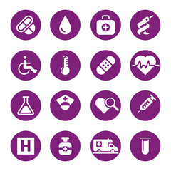 Fototapeta premium Health And Medicine Icon Set