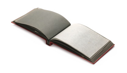 Vintage photo album isolated on white background